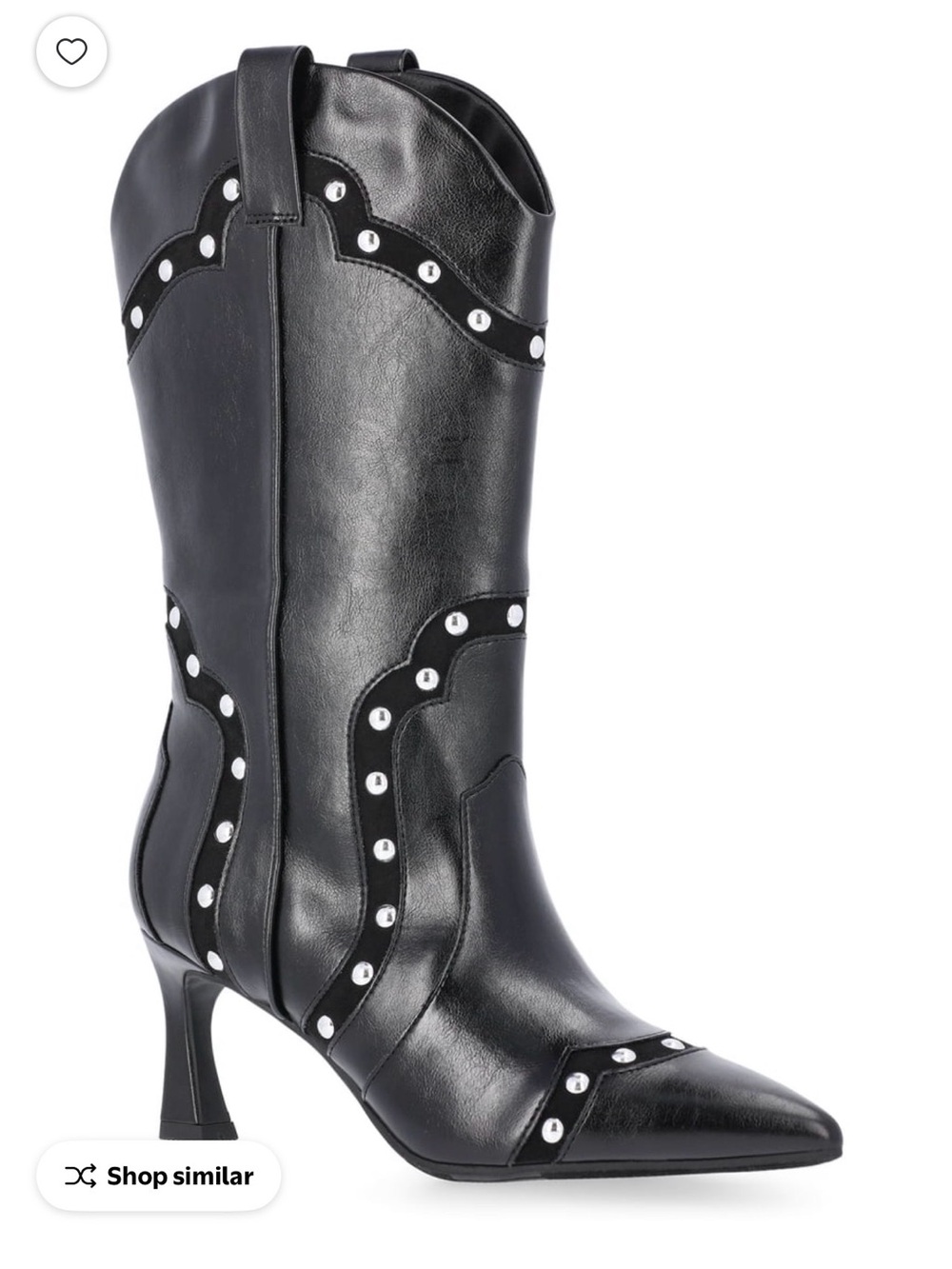 Madden NYC Studded Pointed-Toe Mid-Calf Heel Boots - Women’s 10 NWT